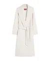 Max Mara Pure Virgin Wool Broadcloth Coat In White