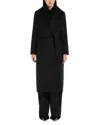 Max Mara Double-breasted Tailored Black Coat In Black