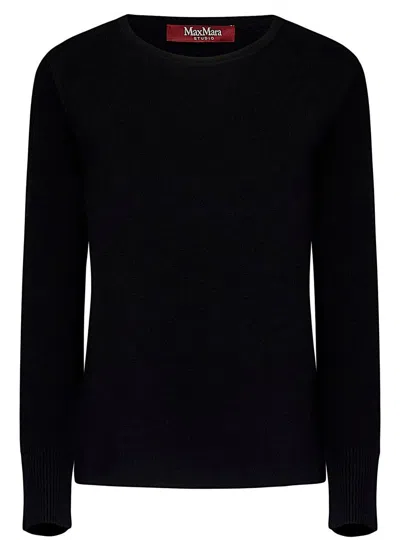 Max Mara Maxmara Studio Poker Sweater In Black