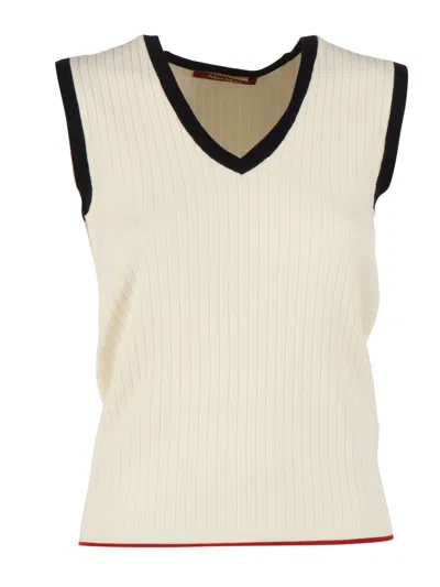 Max Mara Studio Maglia Canottiera 顶级 Umile In White