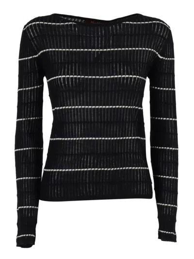 Max Mara Studio Maglia-canottiera-top Pedone In Black
