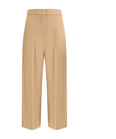 Max Mara Studio Marengo Wide-leg Pants In Brown