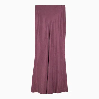 MAX MARA MAX MARA STUDIO MAUVE LONG SKIRT IN BLEND