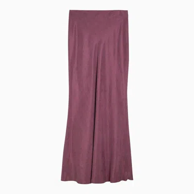 MAX MARA MAX MARA STUDIO MAUVE LONG SKIRT IN BLEND