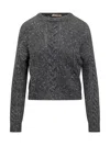 Max Mara Studio  Studio Braided Sweater Grey In Gray