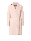 Max Mara Studio  Studio Pink Coat With Belt In Pink