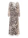 Max Mara Studio Midi Dress In Beige