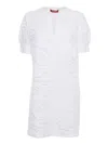 Max Mara White Mirca Dress In Bianco