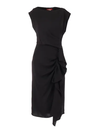 Max Mara Studio Midi Dress In Black