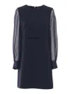 Max Mara Studio Ritmo Crewneck Long In Blue