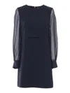 Max Mara Studio Ritmo Crewneck Long In Blue