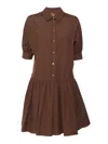 Max Mara Studio Midi Dress In Brown