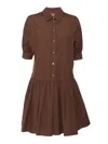 Max Mara Studio Midi Dress In Brown