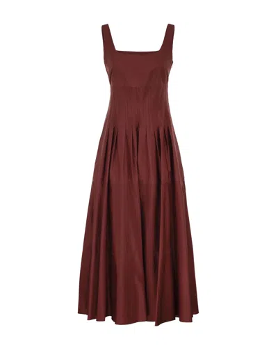 Max Mara Studio Mini Dress For Women In Burgundy