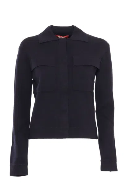 Max Mara Mito Cardigan In Blue