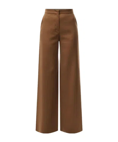 Max Mara Studio Mozart High-rise Pants In Brown