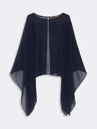 Max Mara Studio Msenebbie Stole Navy In Black