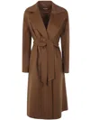 Max Mara Studio "mst Cles" Classic Coat In Brown