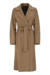 Max Mara Studio "mst Cles" Classic Coat In Brown