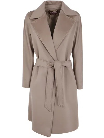 Max Mara Studio "mst Ravenna" Wool Classi Coat In Brown