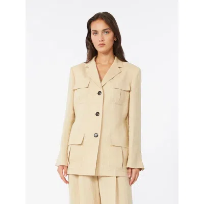 Max Mara Studio Mstadesso Jacket Arena In Neutral