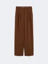 Max Mara Studio Mstbacio Trouser Chocolate In Brown