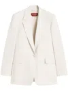 Max Mara Single-breasted Cady Blazer In Neutral