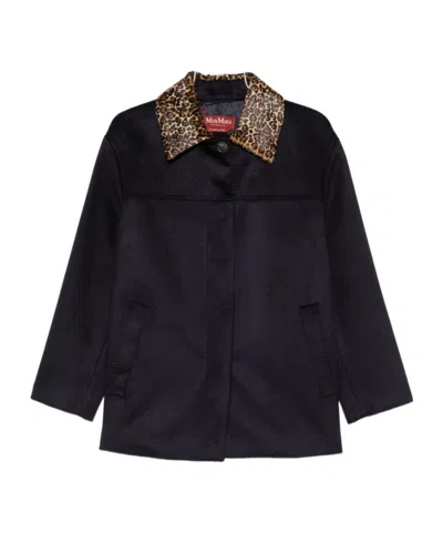 Max Mara Studio Mstcalamo Straight Hem Coat In Black