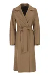 Max Mara Knee-length Brown Cashmere Coat In Brown
