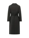 Max Mara Studio Mstcles Overcoat In Nero