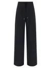 Max Mara Corone Drawstring Trousers In Black