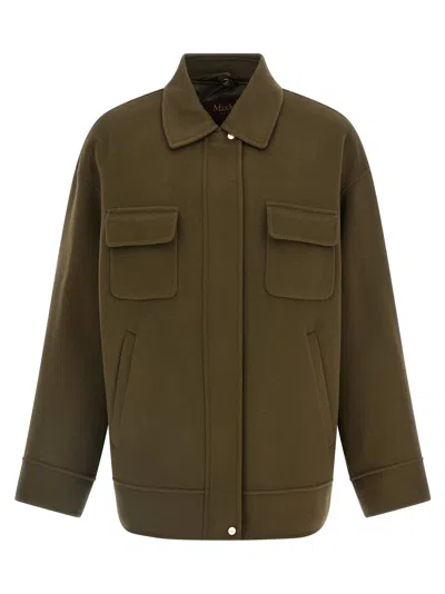 Max Mara Studio Mstdisco Coat In Olive