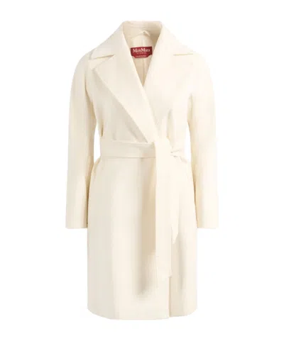 Max Mara Studio Mstdravenna Belted Coat In Neutral
