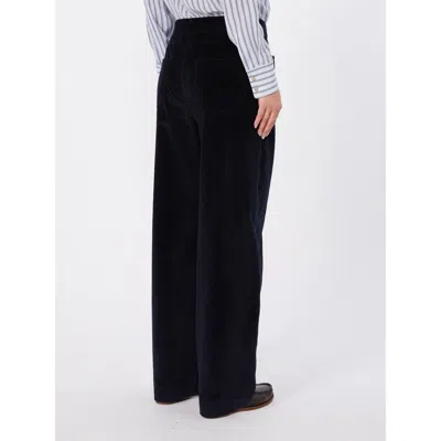 Max Mara Studio Mstfragola Trouser Navy In Black