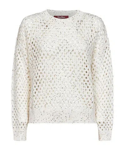 Max Mara Studio Mstgeyser Sequinned Boxy Jumper In Animal Print