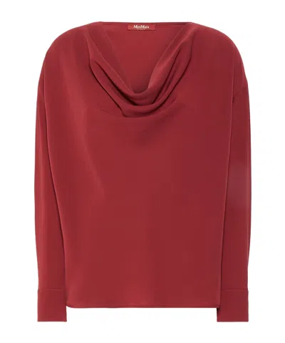 Max Mara Studio Mstottimo Long-sleeved Top In Multi