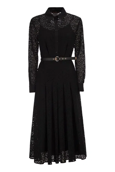 Max Mara Studio Mstricordo - Lace Shirt Dress In Black