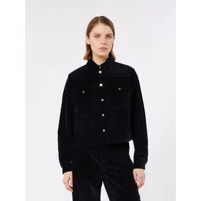 Max Mara Studio Mstrivolo Jacket Navy In Blue