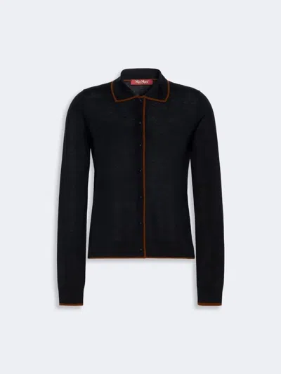 Max Mara Studio Msttarga Cardigan Navy In Brown