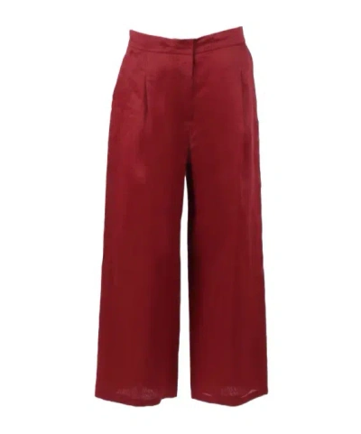 Max Mara Studio Msttartufo Pleated Pants In Red