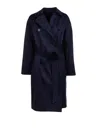 Max Mara Studio Navy Blue Cotton Gabardine Trench