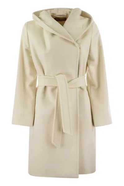 MAX MARA MAX MARA STUDIO NEWMANG - WOOL COAT WITH HOOD