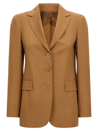 Max Mara Studio Nice Blazer In Camel