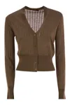 Max Mara Studio Nogara - Wool And Silk Cardigan With Sequins