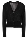 Max Mara Studio Nogara Wool And Silk Cardigan With Sequins In Black
