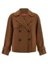 Max Mara Nupar Double-breasted Jacket In Brown