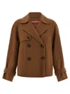 Max Mara Studio Nupar Short Coat Hazelnut In Brown