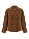 Max Mara Studio Nupar Short Coat Hazelnut In Brown