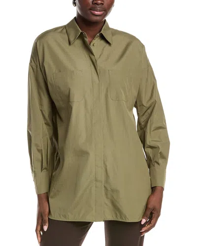 Max Mara Studio Odino Button Shirt In Green
