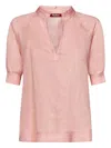 Max Mara Blusa In Garza Ramiè Rosa In Pink